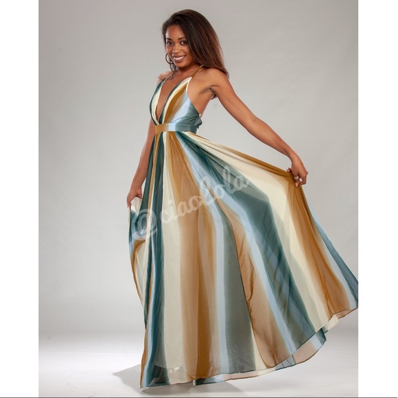 On Sale! Multi color maxi tulle dress - Picture 3 of 5